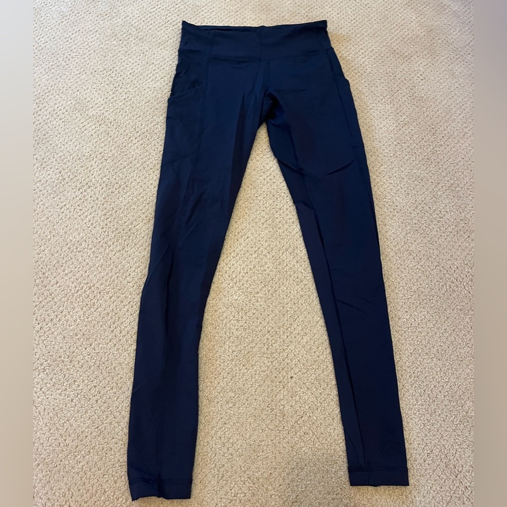 Lululemon speed tights in black.
